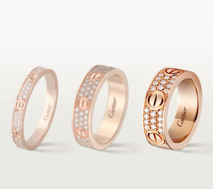 [Marin-Jewelry]LOVEリング 6.5mm幅 フルダイヤモンドリング Marin-Jewelry ゴールド
