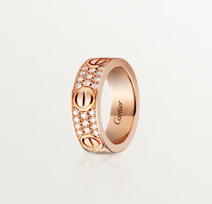 [Marin-Jewelry]LOVEリング 6.5mm幅 フルダイヤモンドリング Marin-Jewelry ゴールド