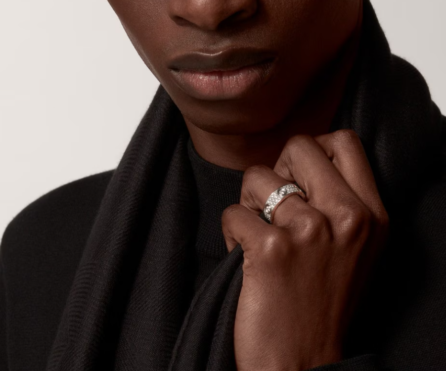 [Marin-Jewelry]LOVE RING 6.5MM Full Diamond, 6 Major Diamonds Silver