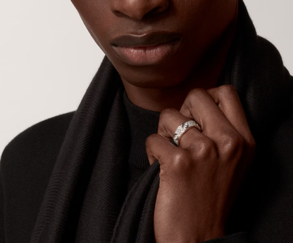 [Marin-Jewelry]LOVE RING 6.5MM Full Diamond, 6 Major Diamonds Silver