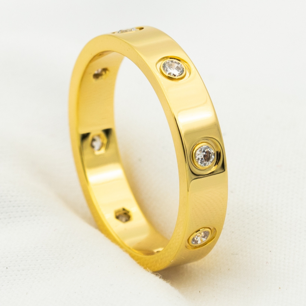 [Marin]ラブリング 3.6MM 8ダイヤモンド