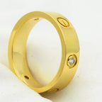 [Marin]BAGUE LOVE 5.5MM 3 DIAMANTS OR