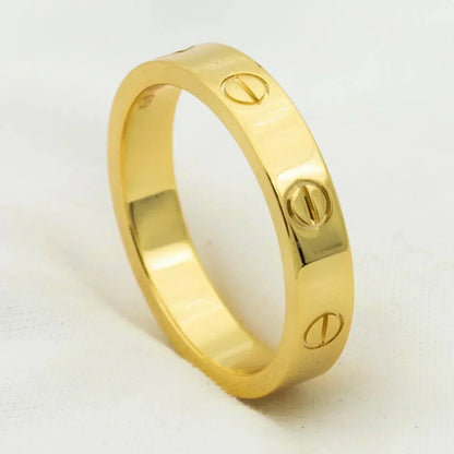 [Marin-Jewelry]LOVEリング 4MM 1ダイヤモンド ゴールド