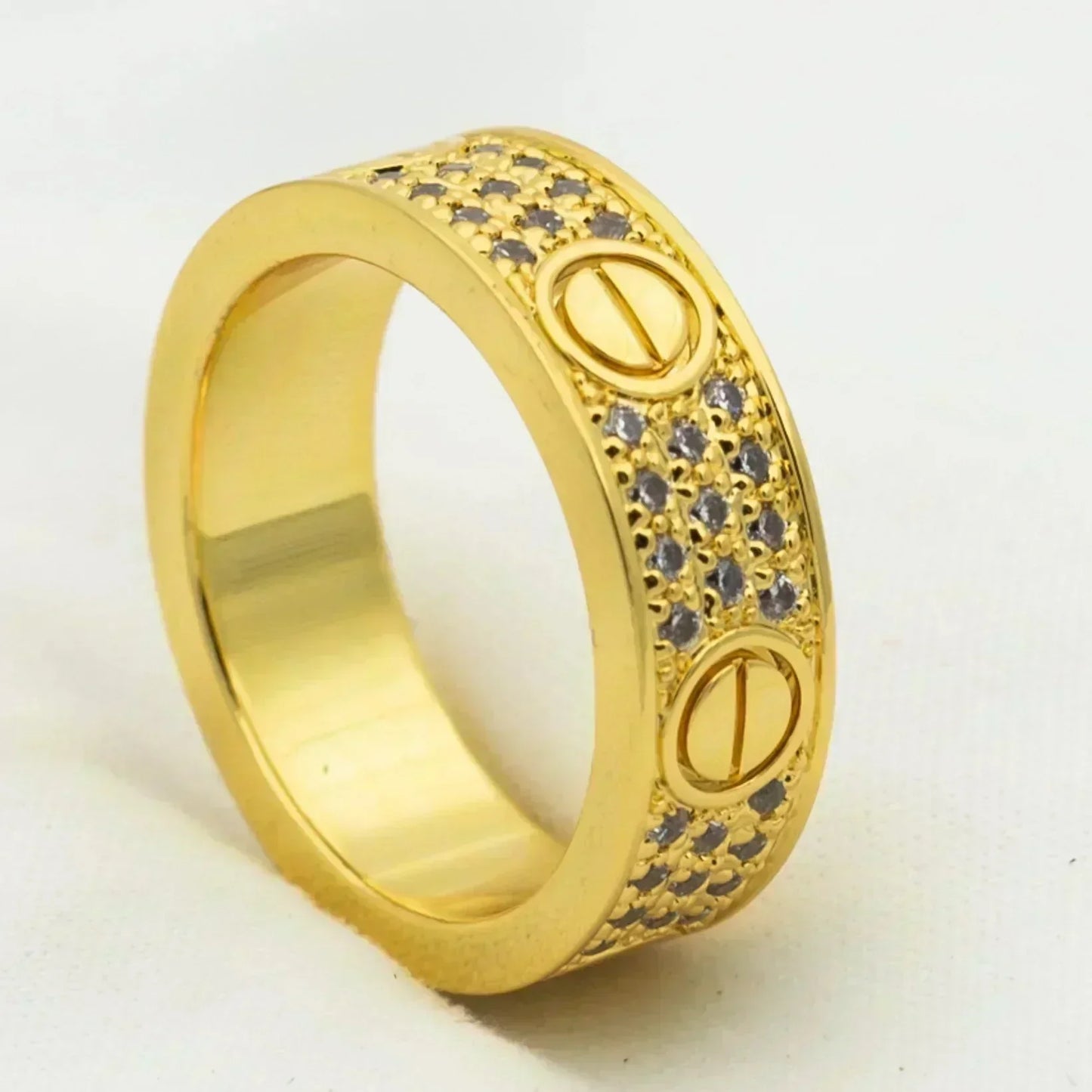 [Marin-Jewelry]ラブリング 5.5MM ダイヤモンド パヴェ