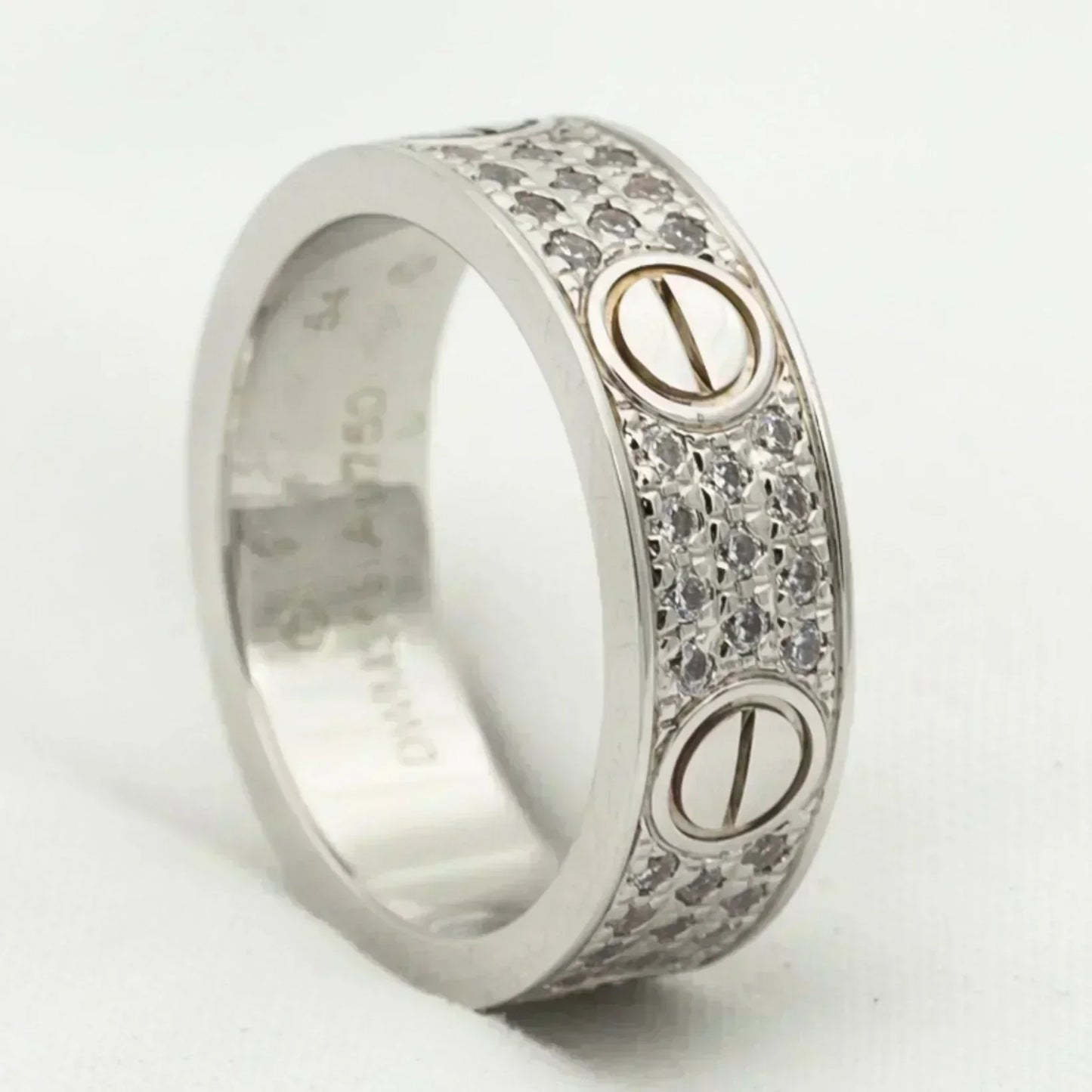[Marin-Jewelry]ラブリング 5.5MM ダイヤモンド パヴェ