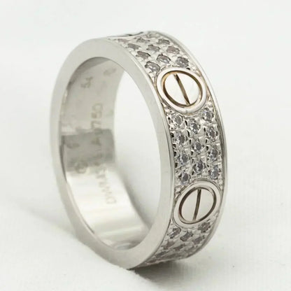 [Marin-Jewelry]ラブリング 5.5MM ダイヤモンド パヴェ