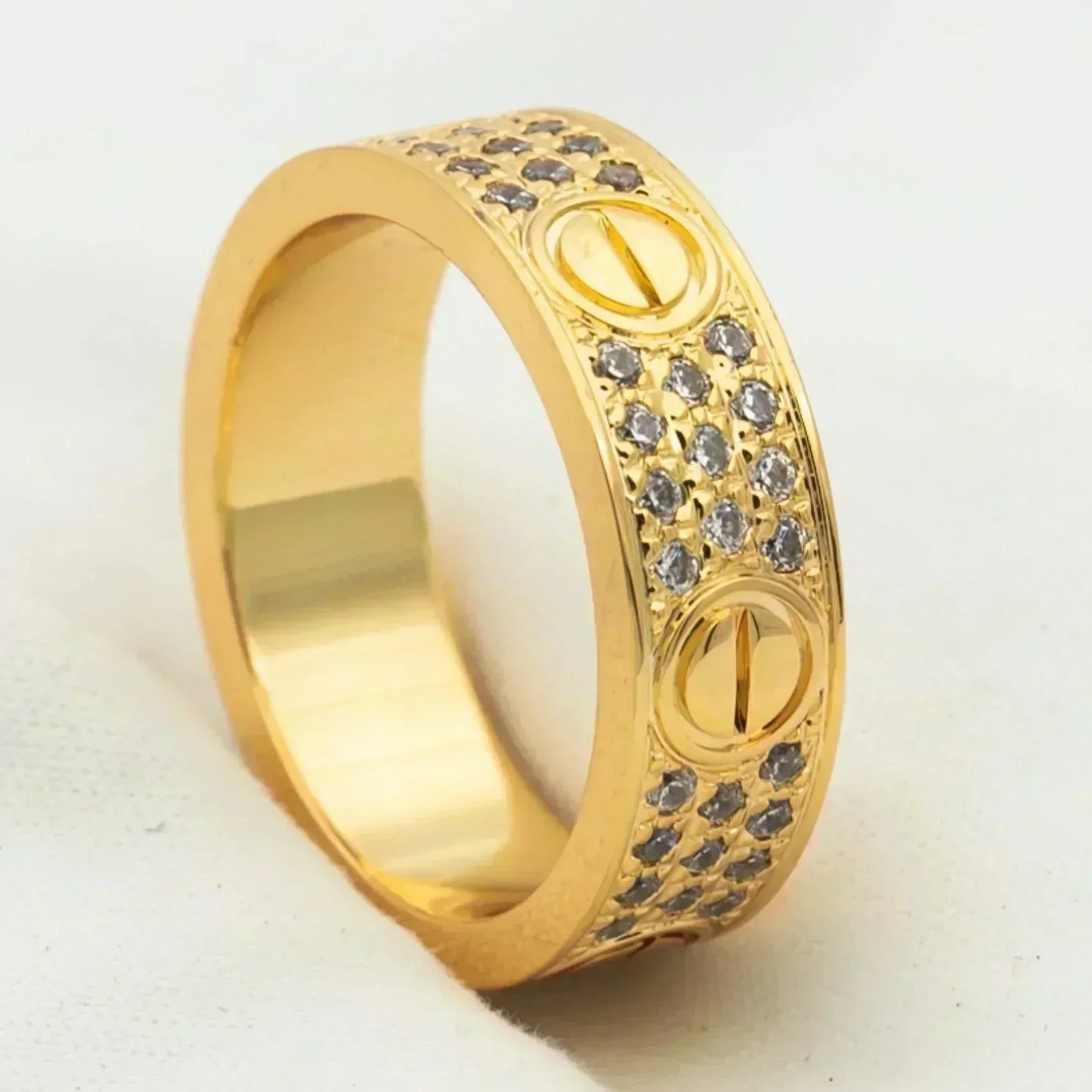 [Marin-Jewelry]ラブリング 5.5MM ダイヤモンド パヴェ