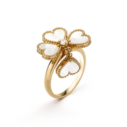 [Marin]SWEET CLOVER WHITE MOP RING