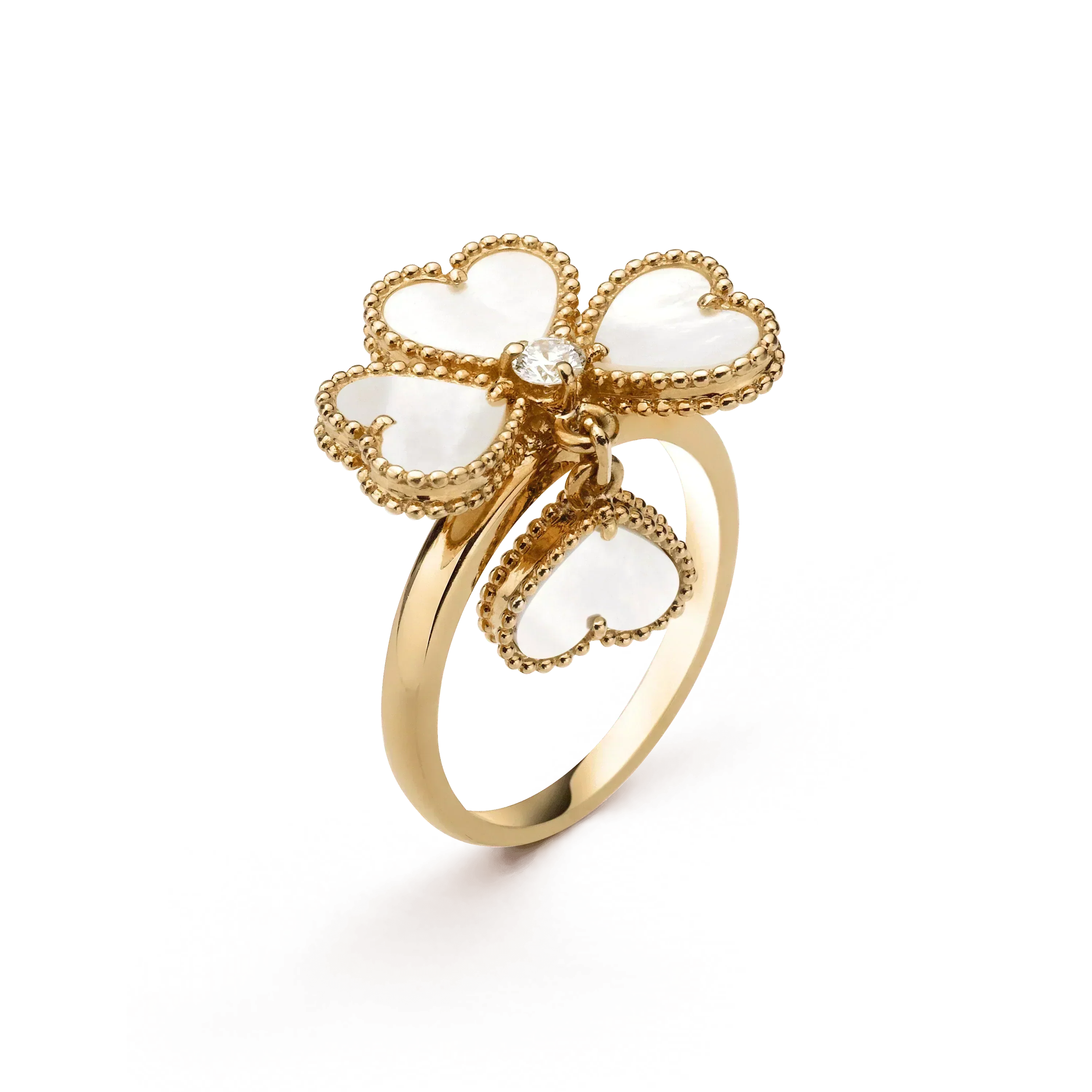 [Marin]SWEET CLOVER WHITE MOP RING