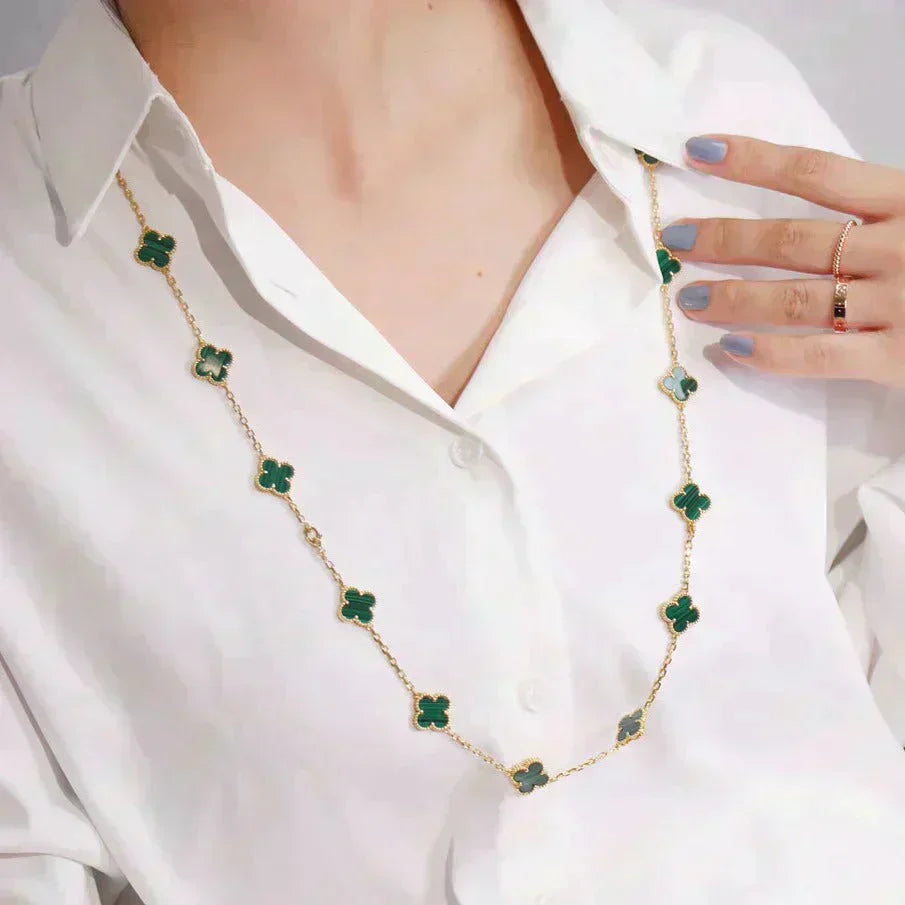 [Marin]CLOVER 20 MOTIFS MALACHITE GOLD