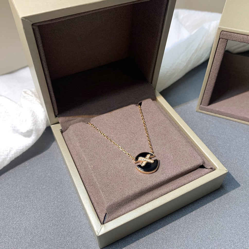 [Marin]JEUX DE PINK GOLD DIAMOND NECKLACE