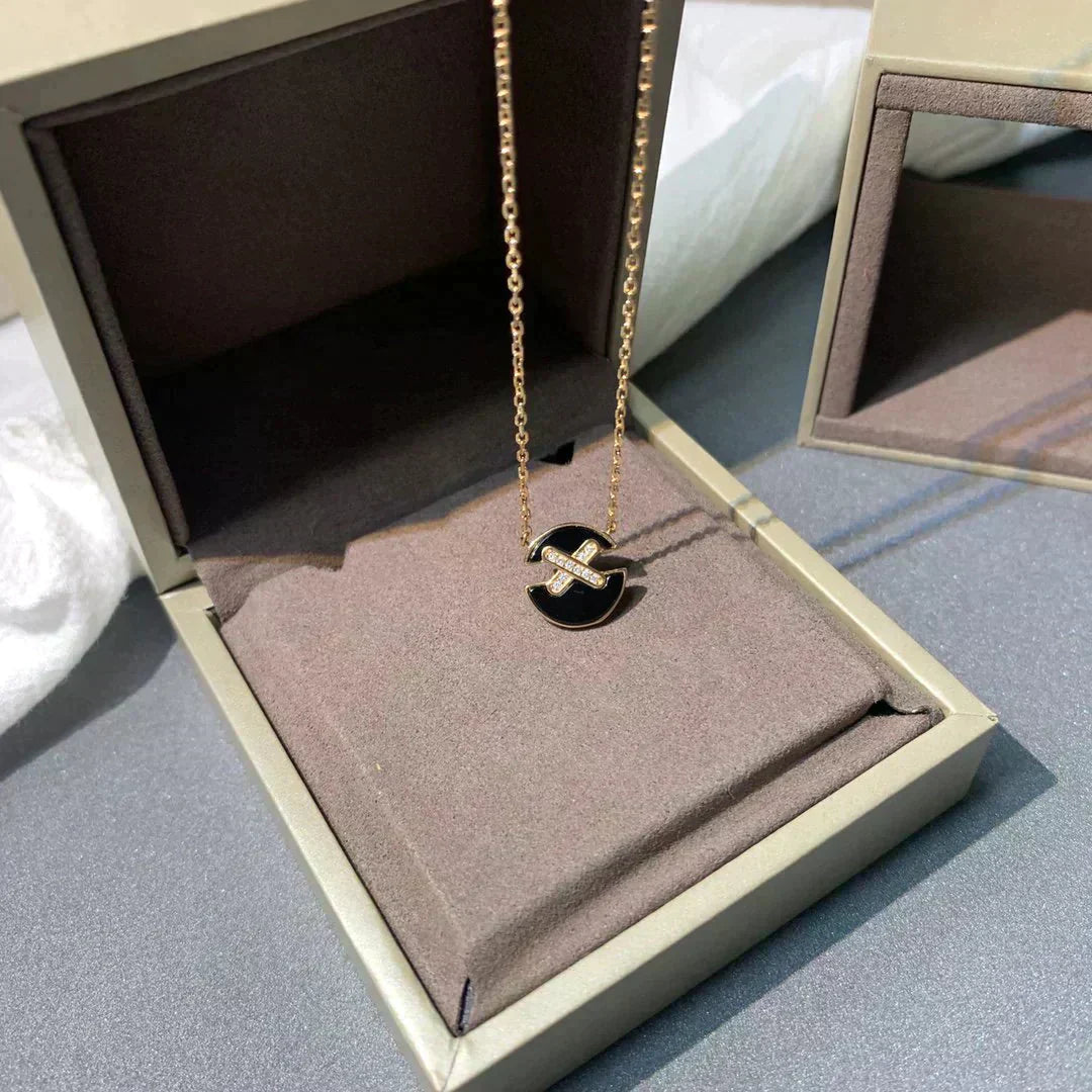 [Marin]JEUX DE ROSE GOLD DIAMOND NECKLACE