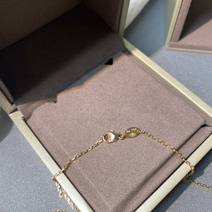 [Marin-Jewelry]JEUX DE PINK GOLD DIAMOND NECKLACE