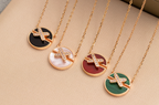 [Marin]JEUX DE PINK GOLD DIAMOND NECKLACE
