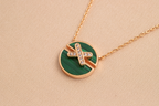 [Marin]JEUX DE PINK GOLD DIAMOND NECKLACE