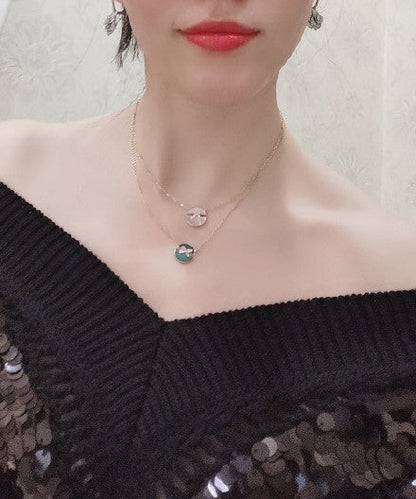 [Marin-Jewelry]JEUX DE PINK GOLD DIAMOND NECKLACE
