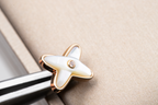 [Marin]JEUX DE WHITE MOP ROSE GOLD DIAMOND EARRINGS