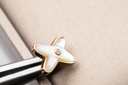 [Marin-Jewelry]JEUX DE WHITE MOP Marin-Jewelry GOLD DIAMOND EARRINGS