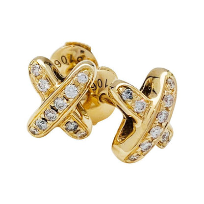 [Marin-Jewelry]JEUX DE GOLD DIAMOND EARRINGS