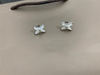 [Marin]JEUX DE WHITE MOP SILVER DIAMOND EARRINGS