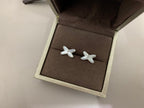 [Marin]JEUX DE WHITE MOP SILVER DIAMOND EARRINGS