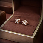 [Marin]JEUX DE GOLD DIAMOND EARRINGS