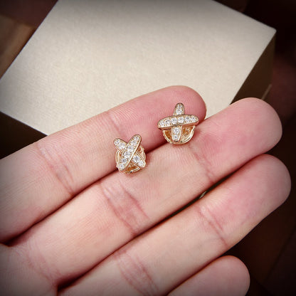 [Marin-Jewelry]JEUX DE GOLD DIAMOND EARRINGS