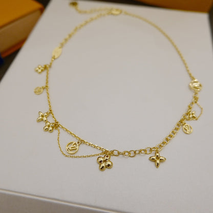 [Marin-Jewelry]BLOOMING SUPPLE NECKLACE BRASS