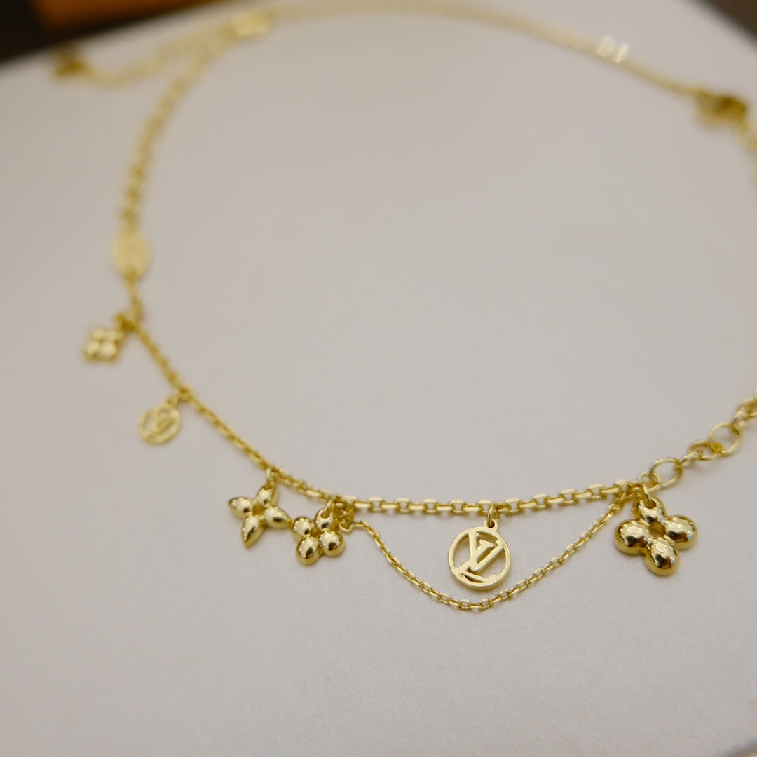 [Marin-Jewelry]BLOOMING SUPPLE NECKLACE BRASS