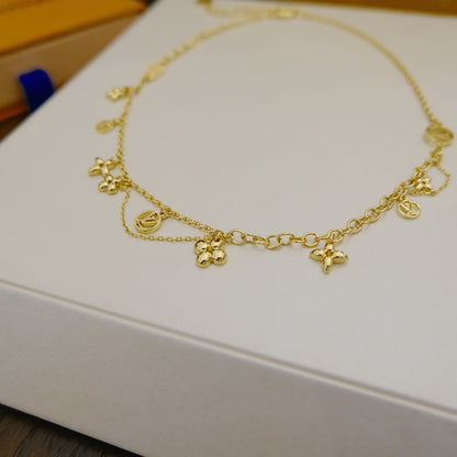 [Marin-Jewelry]BLOOMING SUPPLE NECKLACE BRASS