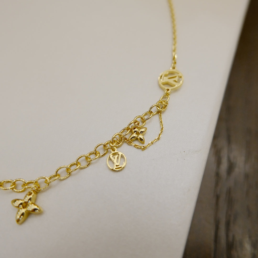 [Marin-Jewelry]BLOOMING SUPPLE NECKLACE BRASS