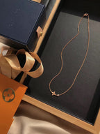 [Marin]PAPILLON FLEURI PENDENTIF OR ROSE ET DIAMANT