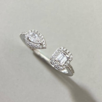 [Marins]MY TWIN TOI & MOI SILVER DIAMOND RING