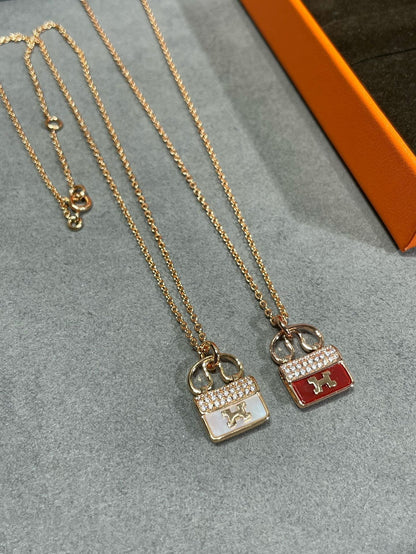[Marin-Jewelry]H CIRCE MOISSANITE PENDANT NECKLACE GOLD