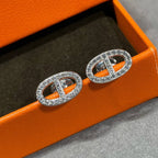 [Marin]HM FULL DIAMOND PIG NOSE STUD EARRINGS