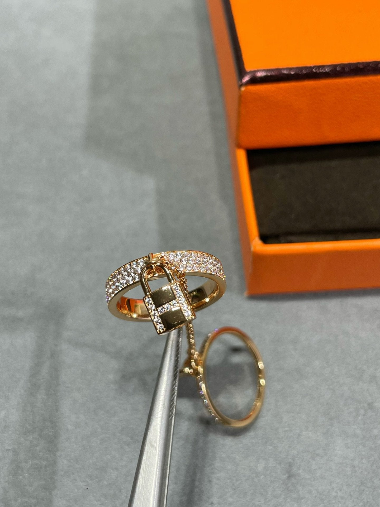 [Marin]HM KELLY CLOCHETTE DOUBLE RING IN  WITH DIAMONDS