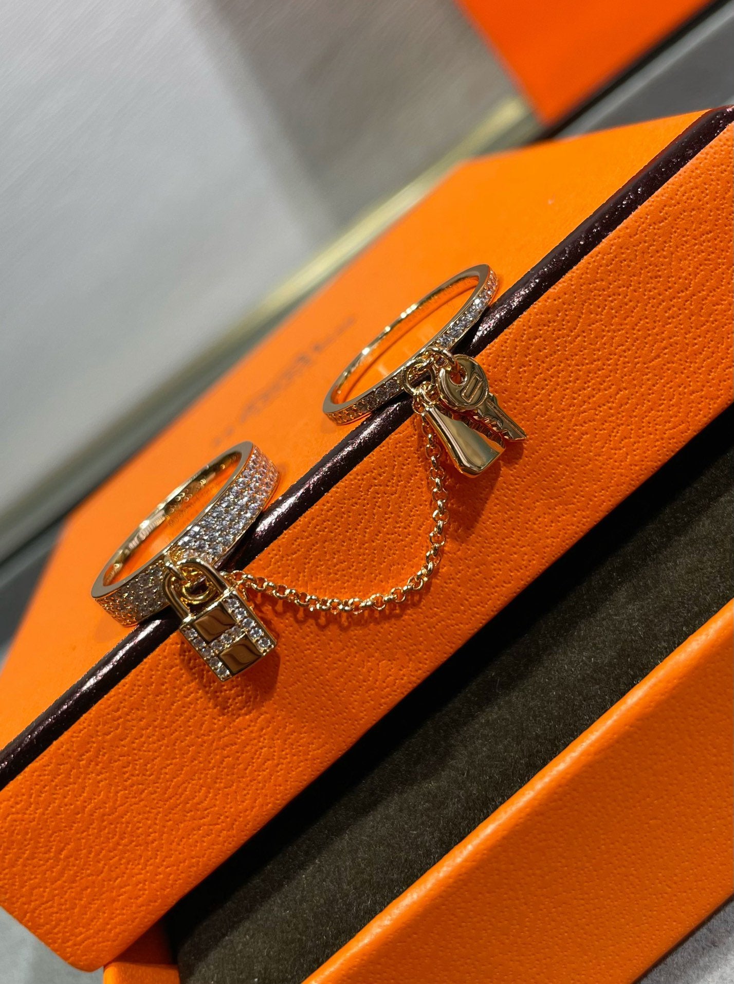 [Marin]HM KELLY CLOCHETTE DOUBLE RING IN  WITH DIAMONDS