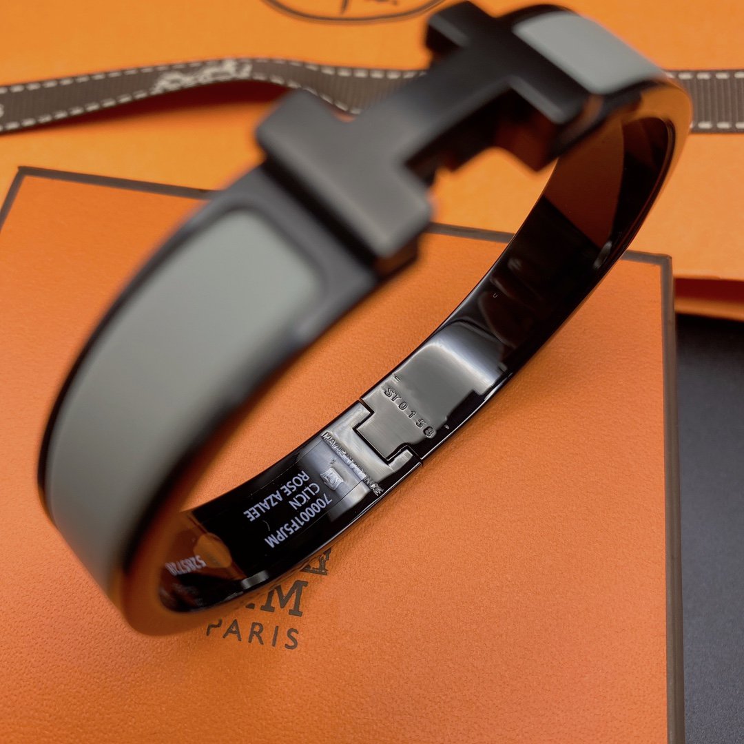 [Marin-Jewelry]CLIC HM SO BLACK GREY BRACELET