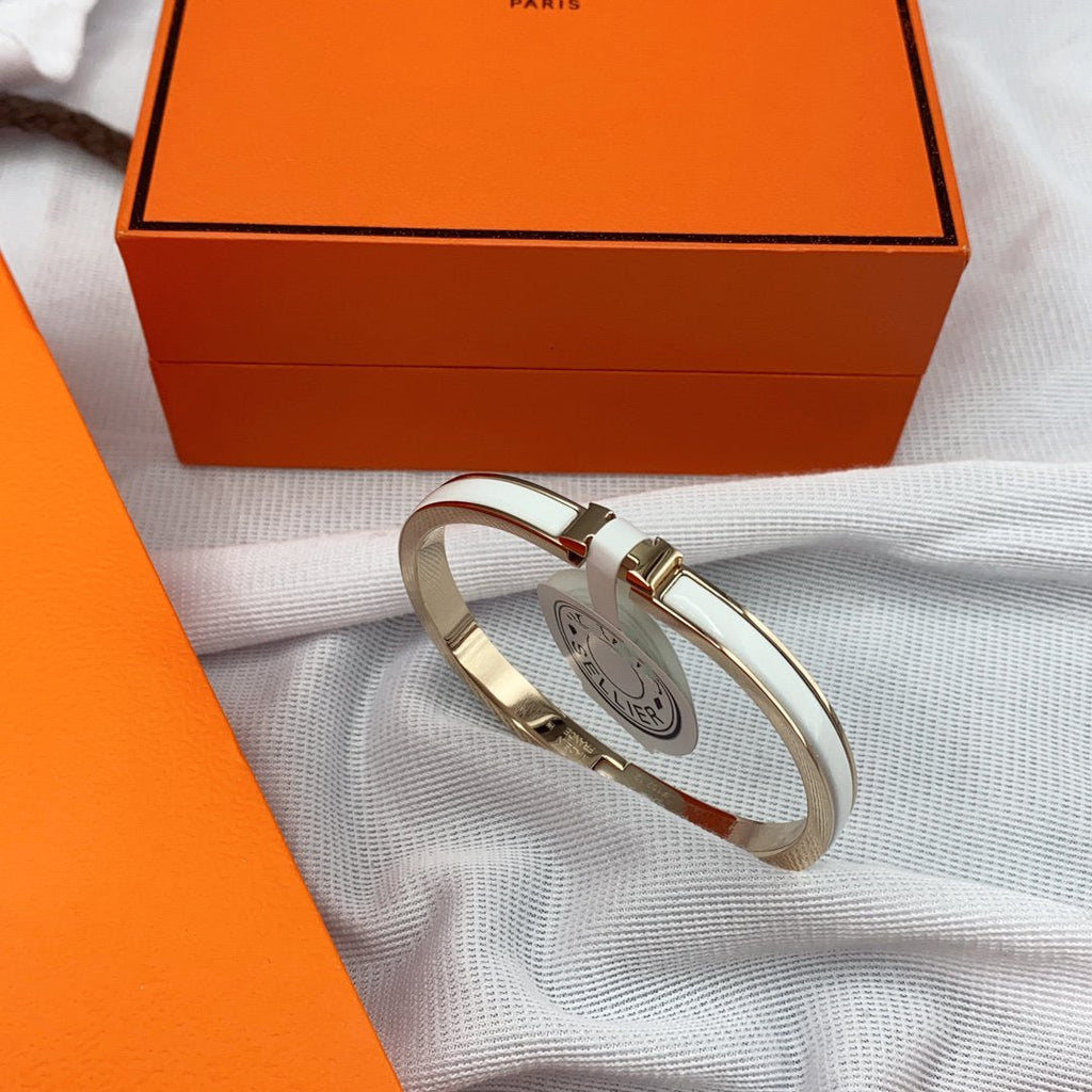 [Marin]BRACELET CLIC CLASSIQUE HM BLANC 8MM EN ÉMAIL