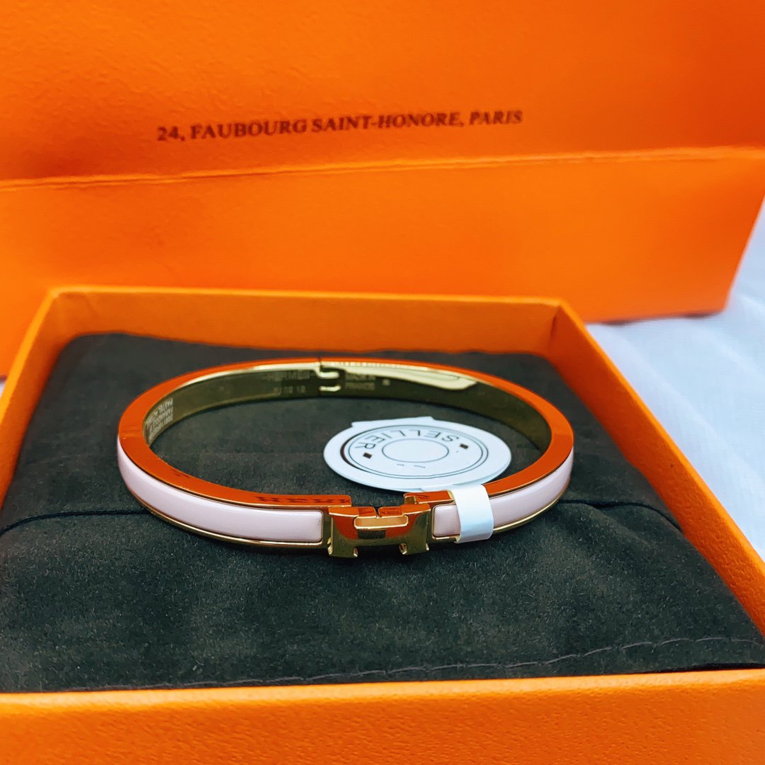 [Marin-Jewelry]CLASSIC HM CLIC  PINK 8MM ENAMEL BRACELET