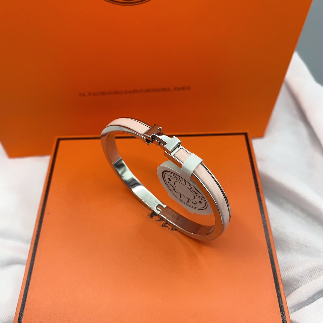 [Marin]BRACELET CLIC H ÉMAILLÉ ROSE 8MM CLASSIQUE