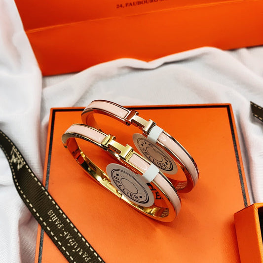[Marin-Jewelry]CLASSIC HM CLIC ピンク 8MM エナメルブレスレット