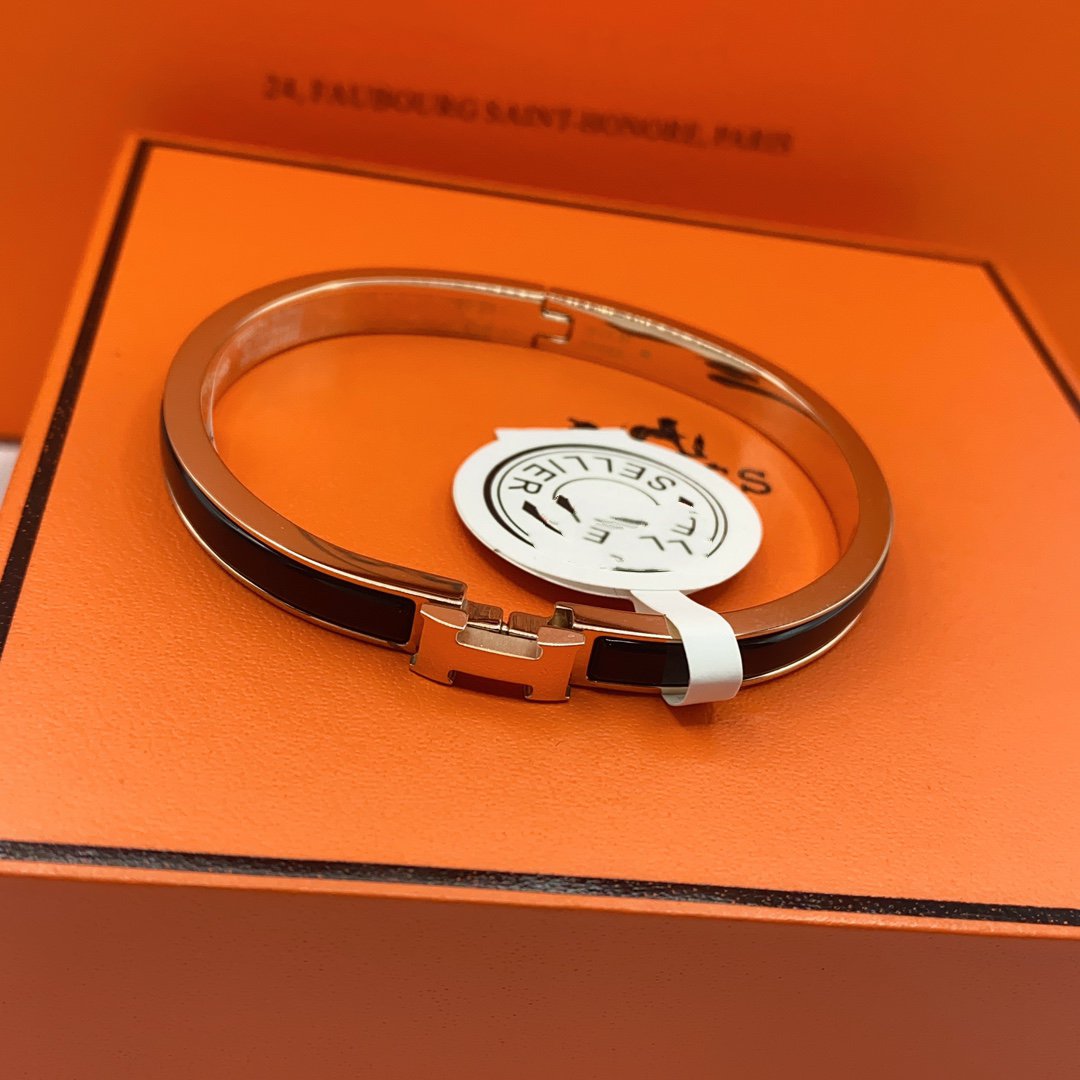 [Marin]CLASSIC HM CLIC BLACK 8MM ENAMEL BRACELET