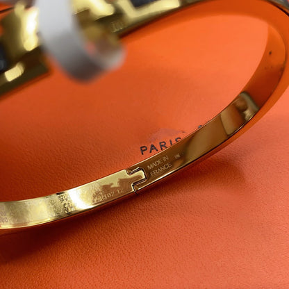 [Marin-Jewelry]CLASSIC HM CLIC BLACK 8MM ENAMEL BRACELET
