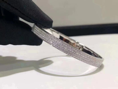 [Marin-Jewelry]HM KELLY BRACELET IN SILVER AND FULL PAVE DIAMOND