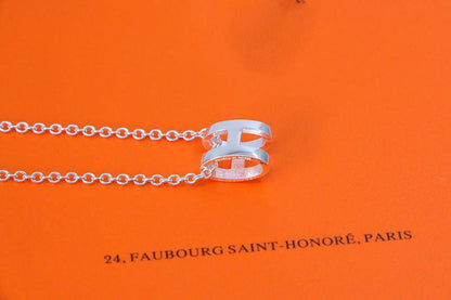 [Marin-Jewelry]HM NECKLACE H LETTER OVAL SERIES