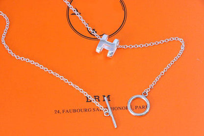 [Marin]HM NECKLACE H LETTER OVAL SERIES