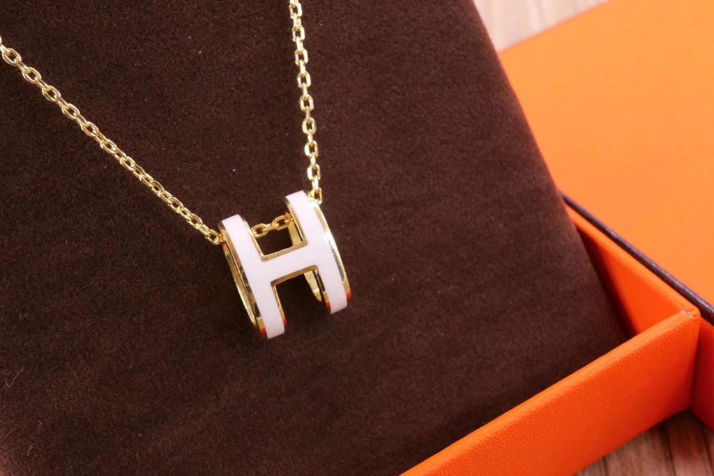 [Marin]HM CLIC YELLOW ENAMEL GOLD NECKLACE