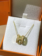 [Marin]HM CLIC YELLOW ENAMEL GOLD NECKLACE