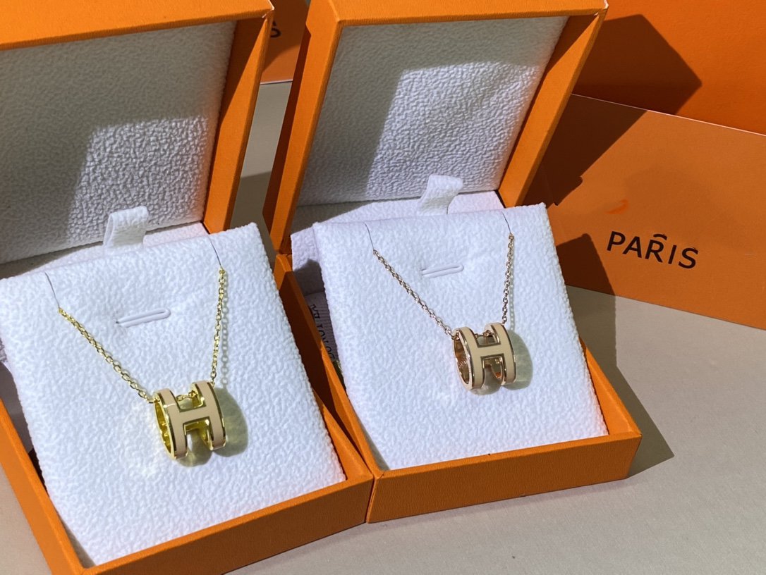 [Marin-Jewelry]HM CLIC YELLOW ENAMEL GOLD NECKLACE